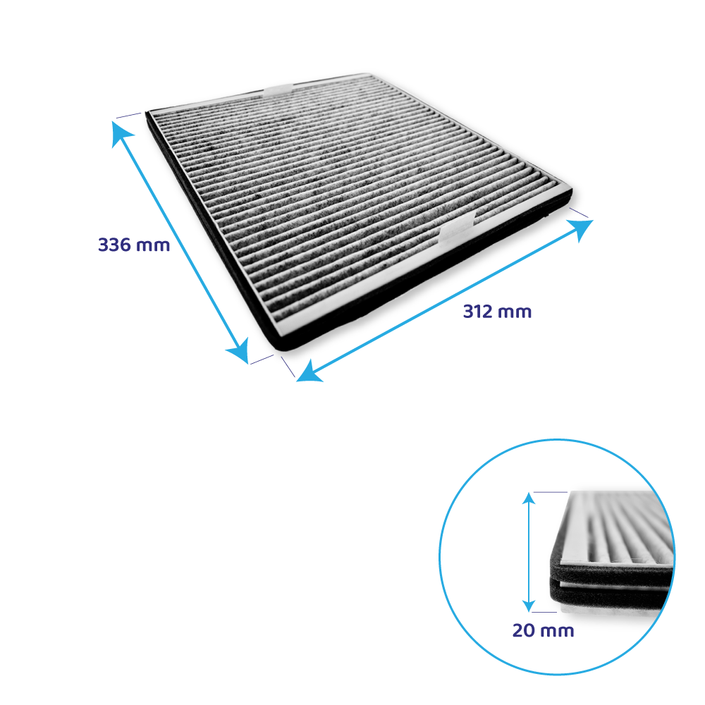 Aktivkohlefilter geeignet für Miele DKF 25-P