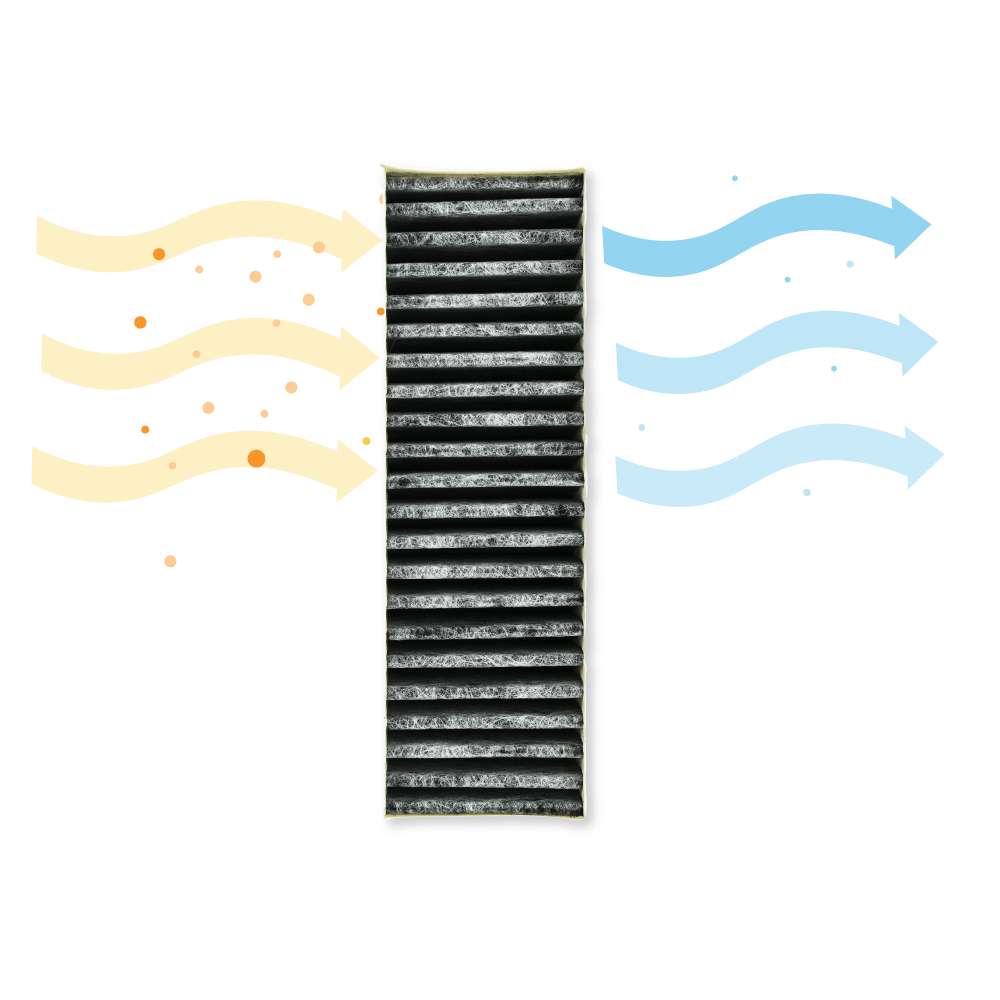 Aktivkohlefilter geeignet für TÄCKNAN IKEA 300 (2Stk.)