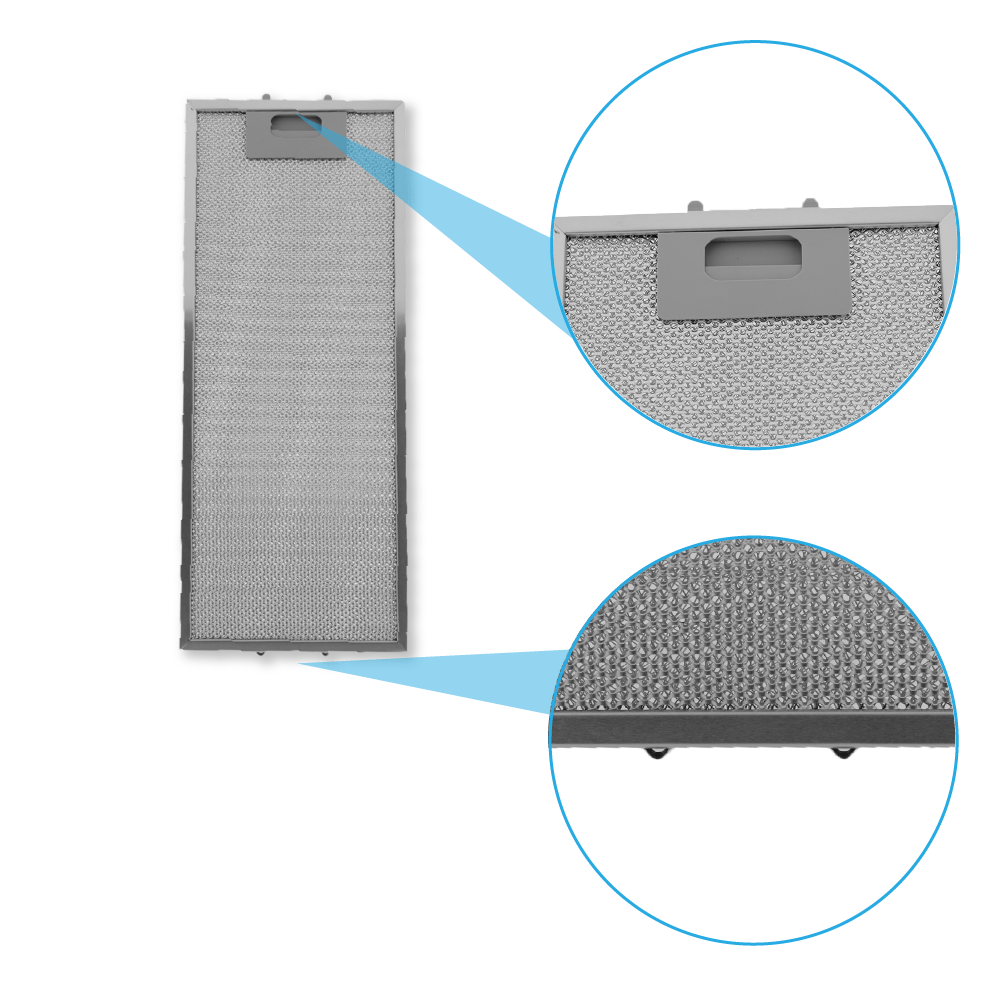 Aktivkohlefilter (2 Stk.) + Metallfilter (2 Stk.) geeignet für Bosch DFT63AC50