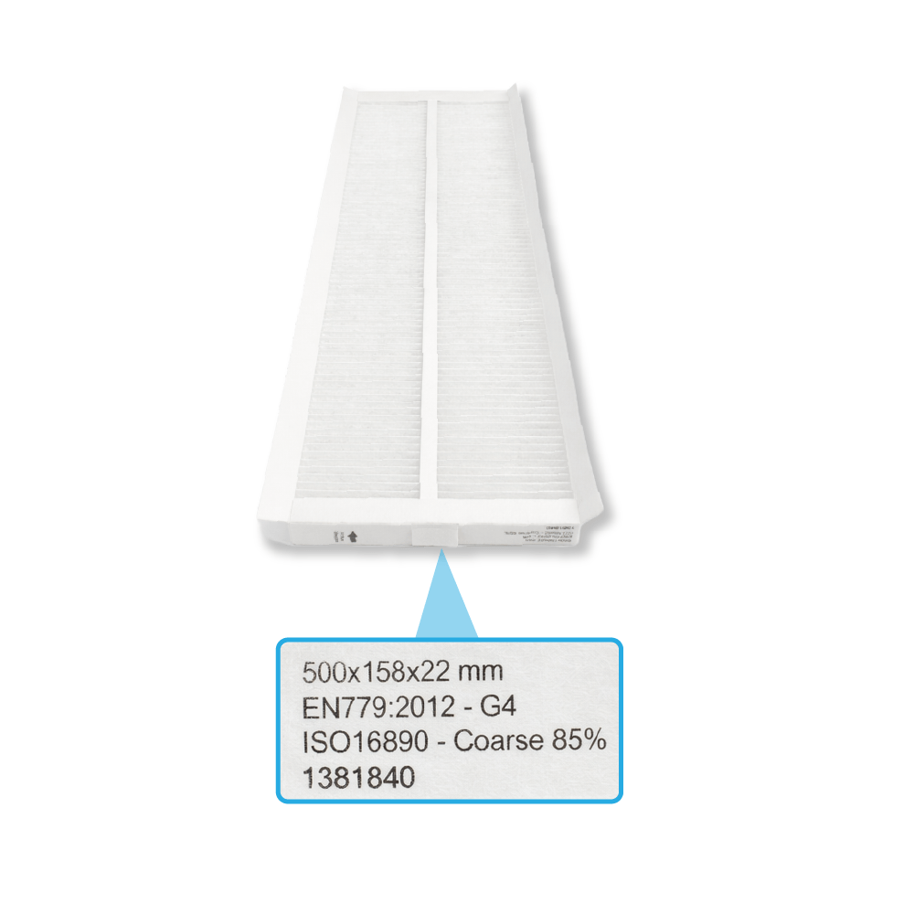 Filter G4 geeignet für Zehnder ComfoAir Q350/Q450/Q600 (2St.)