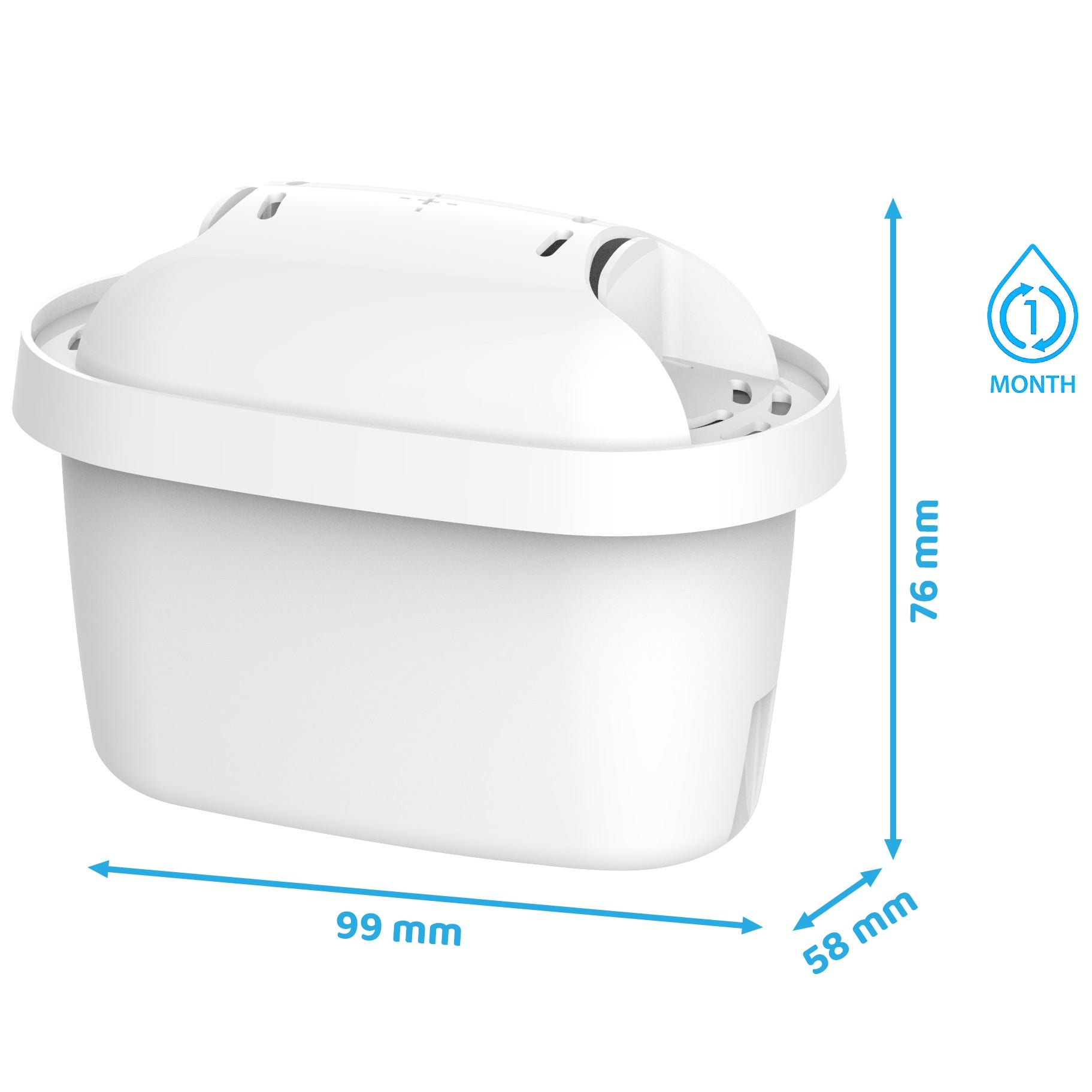 BRITA Wasserfilter Kanne 2.4L Marella + AllSpares Filterkartusche 6-Pack (filtert PFAS)