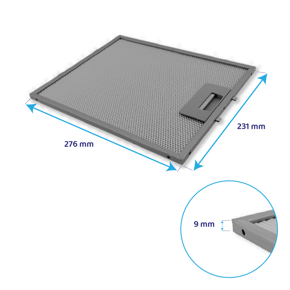 AllSpares Metall-Fettfilter 276x231mm 4055101671