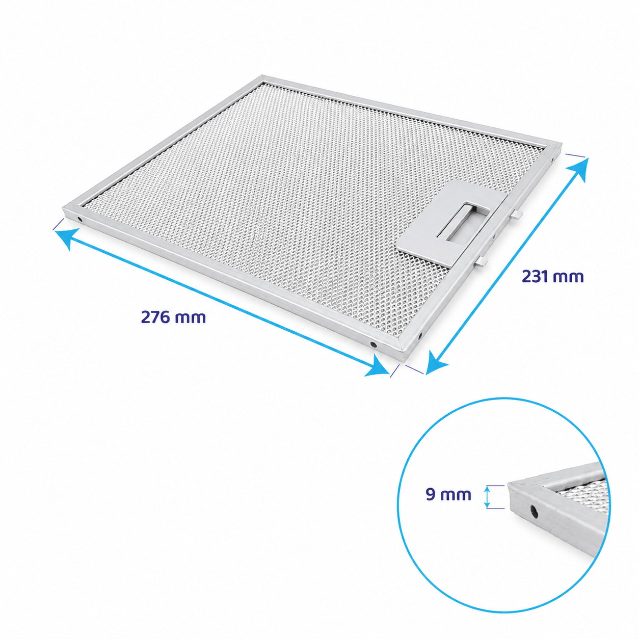 Metall-Fettfilter 276x231mm geeignet für Electrolux 4055101671