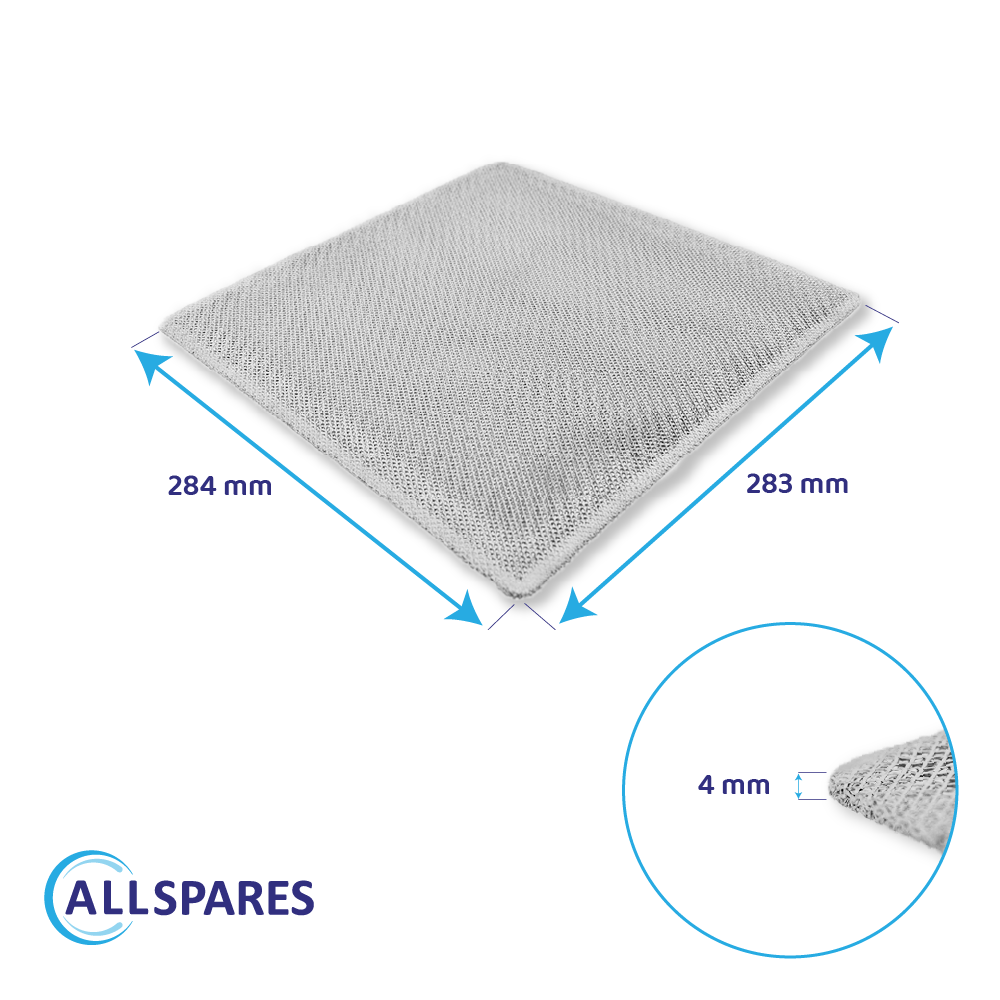 Metall-Fettfilter 284x283mm geeignet für Neff 298619 / 00298619