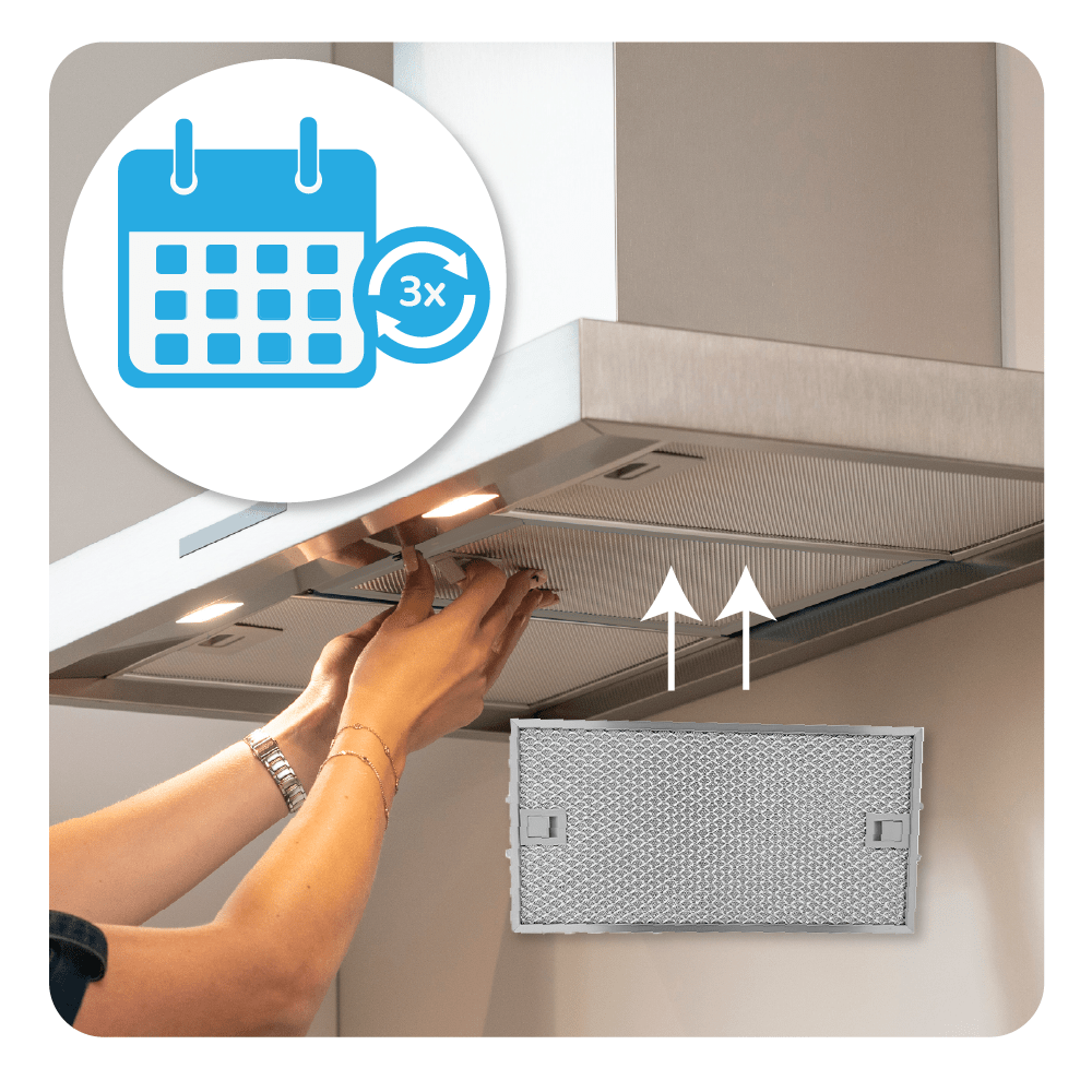 Metall-Fettfilter 403x208mm geeignet für Gaggenau 434107 / 00434107 (hinten)