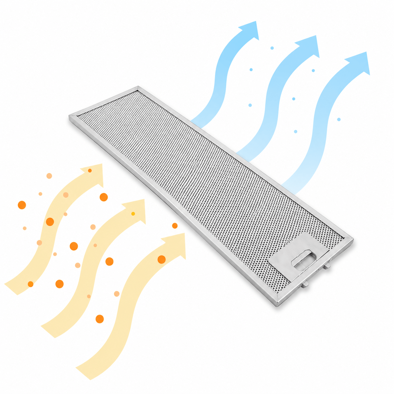 Metall-Fettfilter 532x176x9mm geeignet für Whirlpool 481248058305