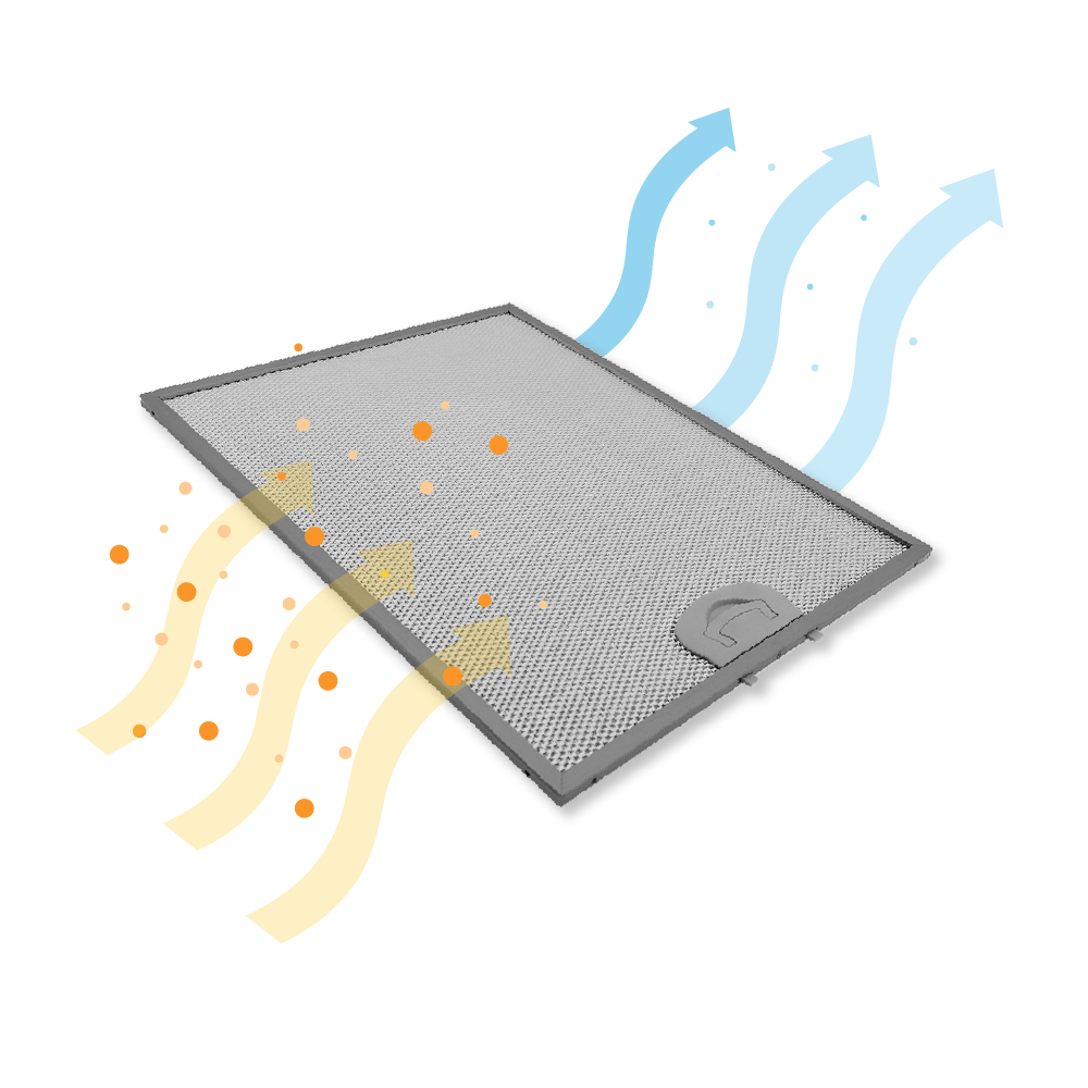 Metall-Fettfilter 352x284mm geeignet für Rosières 49016227