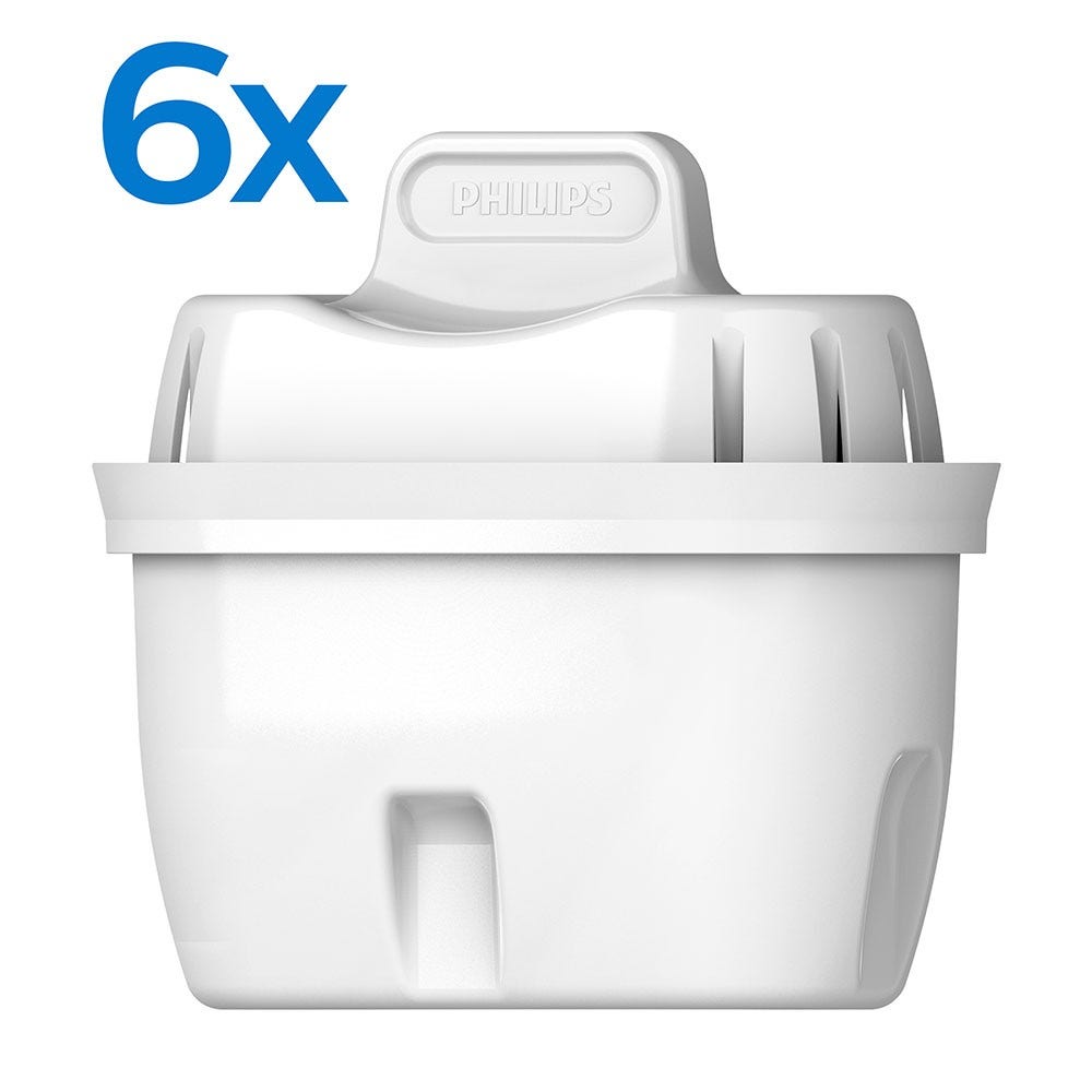 Philips Wasserfilter 6-pack (filtert PFAS) kompatibel mit BRITA Maxtra+