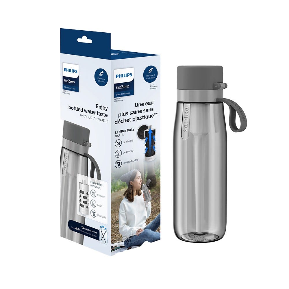 Philips GoZero Daily Trinkflasche (660 ml) Grau AWP2731GRR