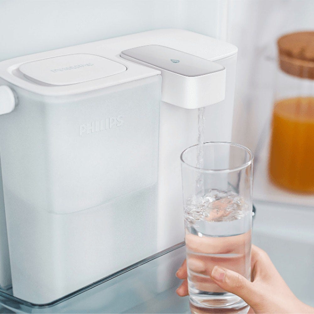 Philips Micro X-Clean Instant Wasserfilterkanne + Wasserfilter (3 St.) AWP2980WH3