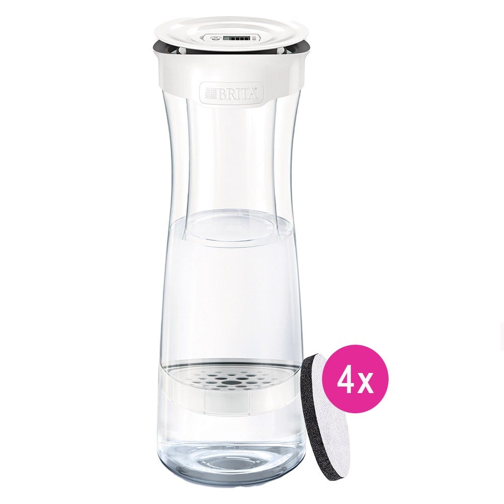BRITA Wasserfilter-Karaffe Fill&Serve Mind + 4 Microdisc Wasserfilter (filtert PFAS)