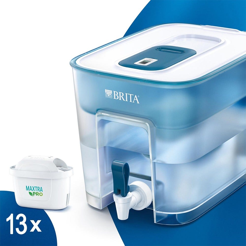 BRITA Wasserfiltersystem Flow 8.2L + 13 MAXTRA PRO Wasserfilter (filtert PFAS)