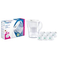 BRITA Marella Wasserfilter Kanne + 6 MAXTRA PRO Filterkartuschen 1051132 (filtert PFAS)