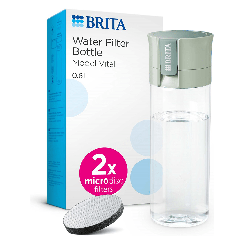BRITA Vital Trinkflasche Lichtgrün (600 ml) + 2 MicroDisc 1052260