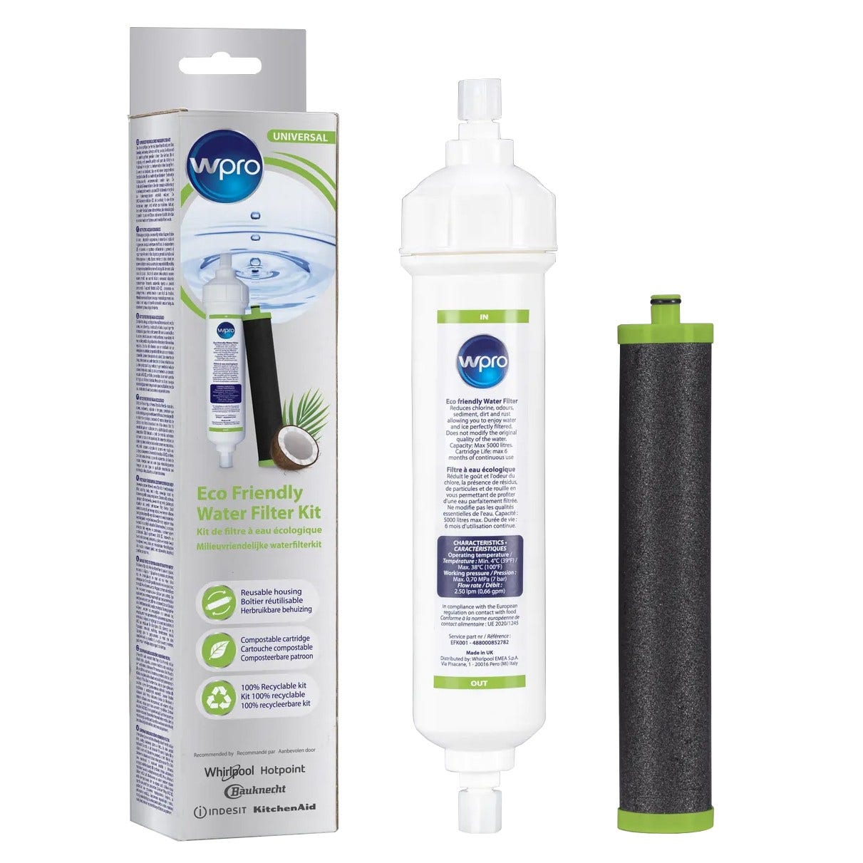 WPRO Eco Wasserfilter-Set EFK001 / C00852782