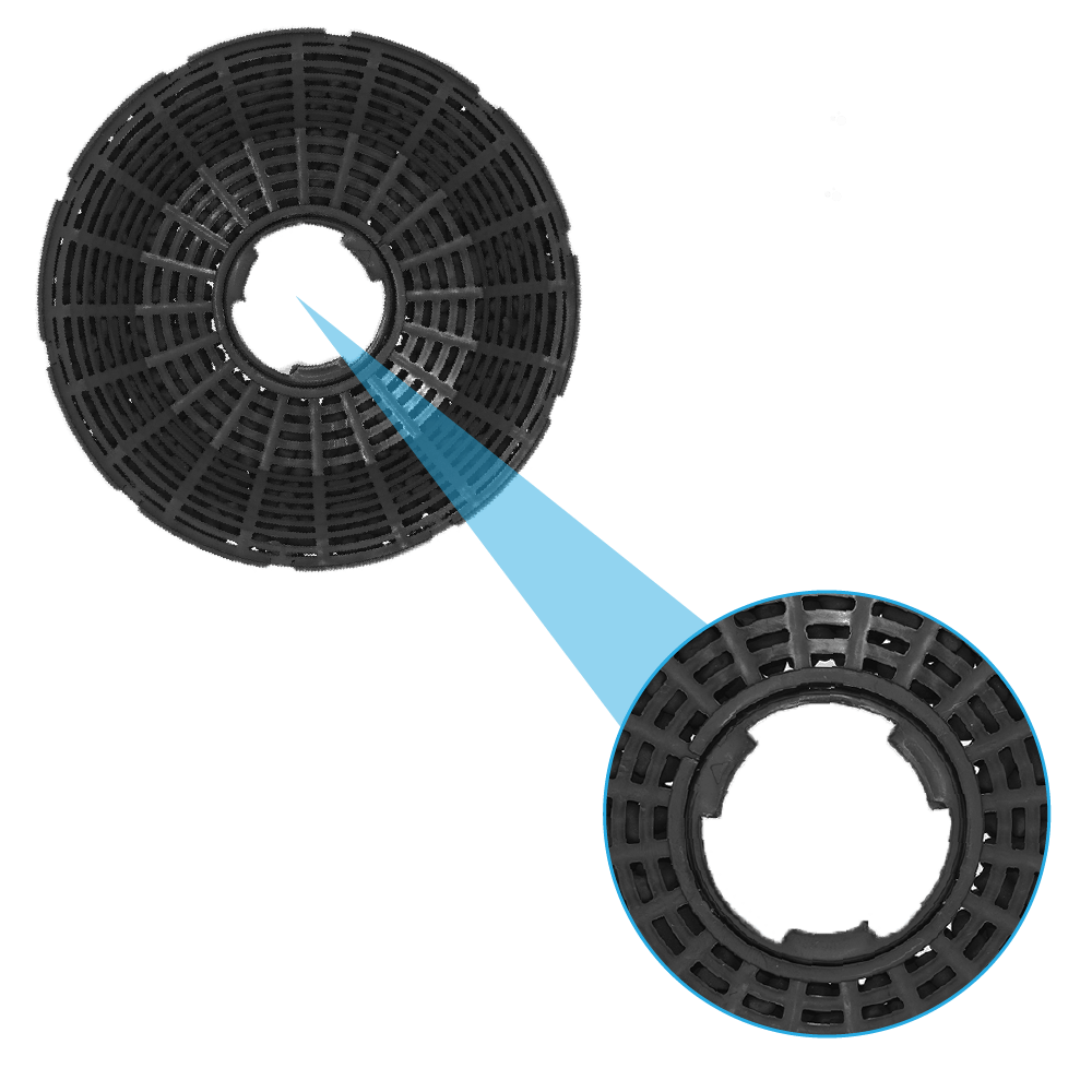 Aktivkohlefilter geeignet für Silverline YT971.1000.104 / YT971.1000.107 (2 Stück)
