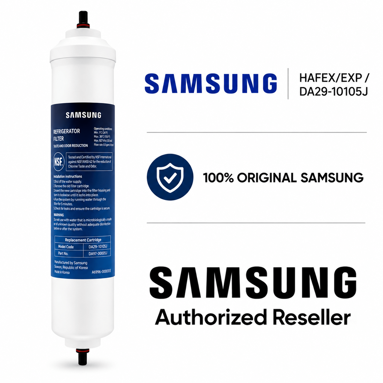 Original Samsung Wasserfilter HAFEX/EXP / DA29-10105J | Autorisierter Samsung-Händler
