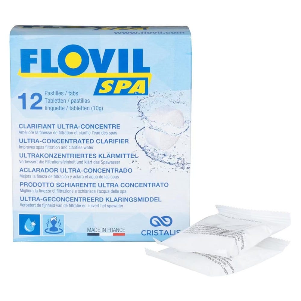 Flovil Ultra Konzentrierte Flockungstabletten für Spa >10 m3 (12x10gr)