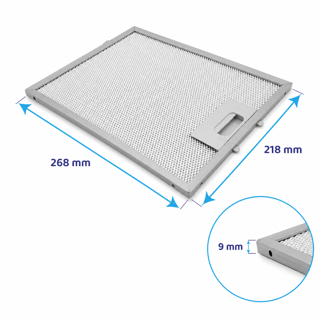 Metall-Fettfilter geeignet für Ikea 215x268x8mm 481248048083