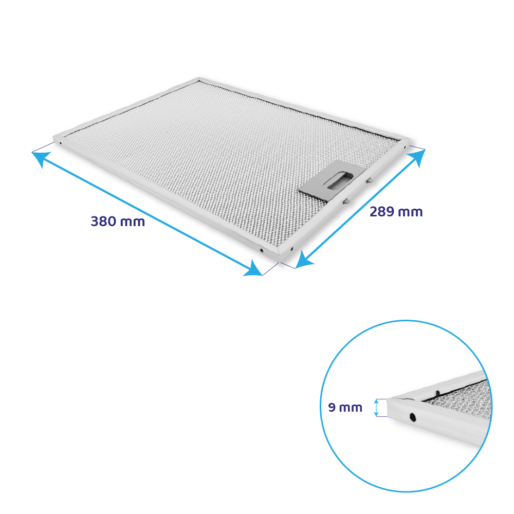 Turboair Metall-Fettfilter 380x290mm GF03RB