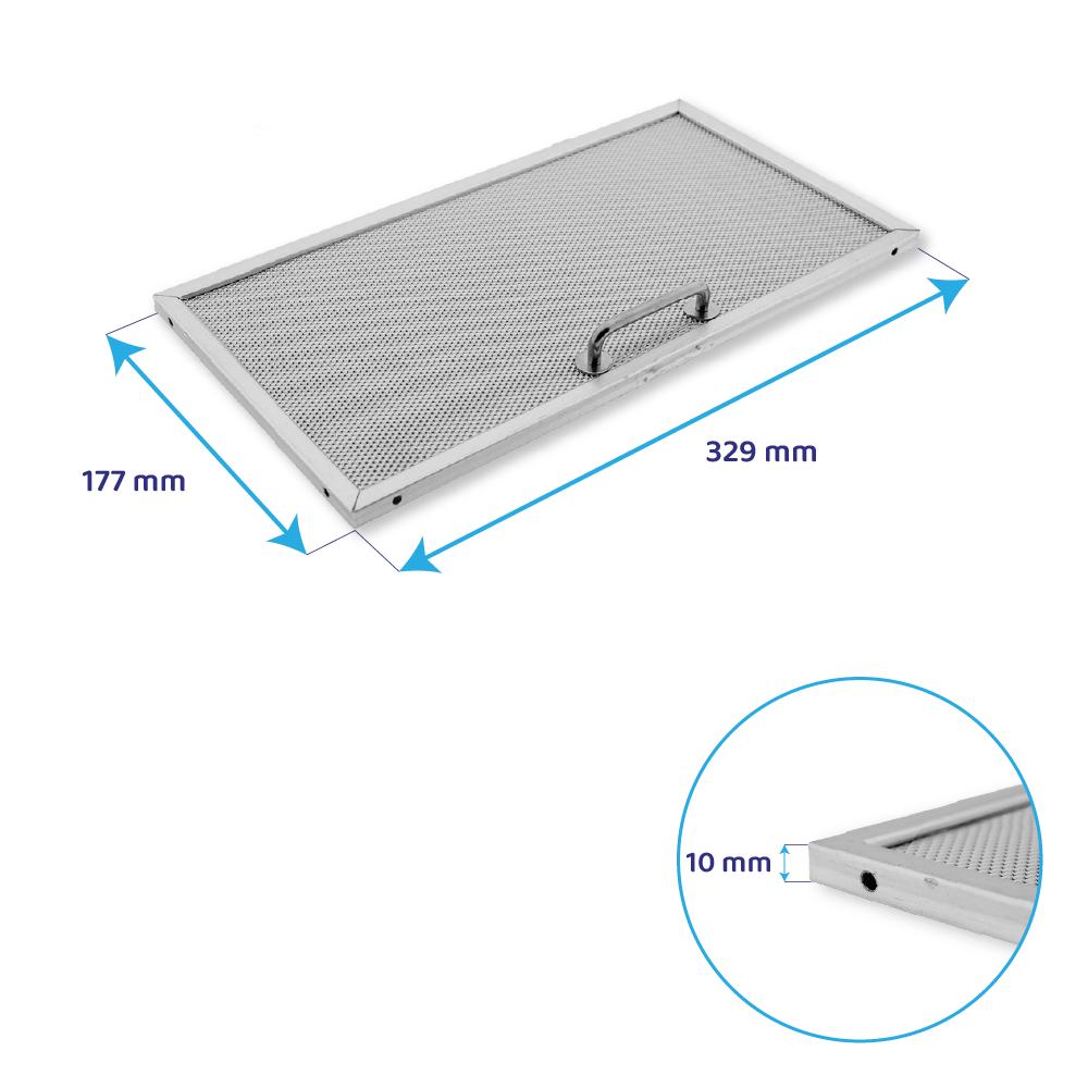 Whirlpool Metall-Fettfilter 327x177x9mm 480122101731