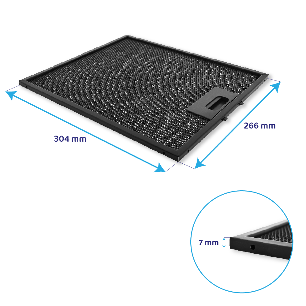 Elica Metall-Fettfilter 304x266mm GRI0118980A