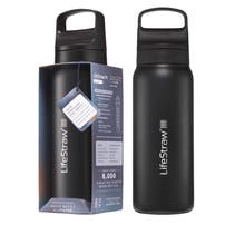 LifeStraw Go 2.0 Series Edelstahl-Trinkflasche Schwarz (1000 ml)