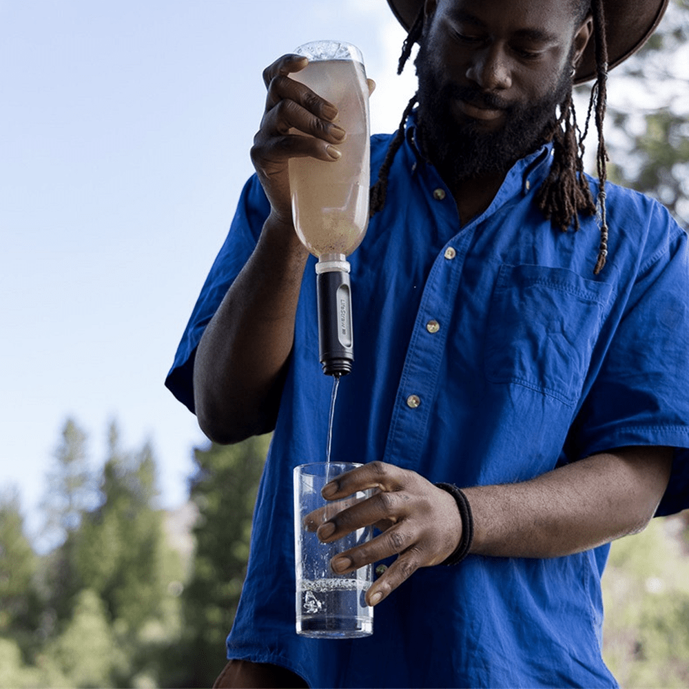 LifeStraw Peak Series Collapsible Squeeze Bottle 650ml Dunkles Berggrau