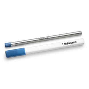 LifeStraw Sip Filterstrohhalm Edelstahl – Stürmisches Blau
