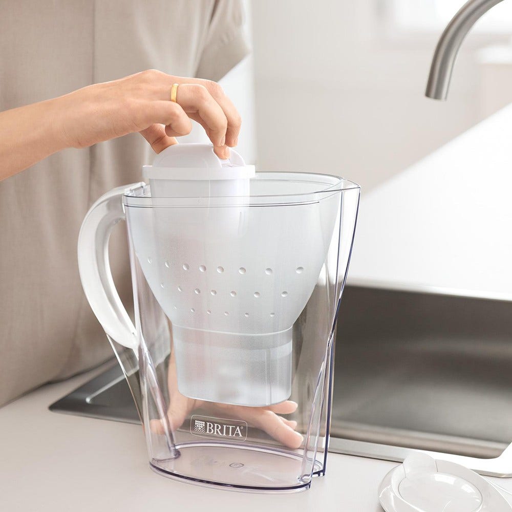 BRITA Marella Wasserfilter XL Kanne Weiß 3.5L + MAXTRA PRO Filterkartusche 1051123