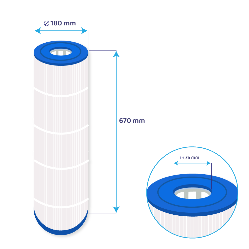 Darlly Pool Filterkartusche |Hayward StarClear CX880RE, C4000, C4025, C4030