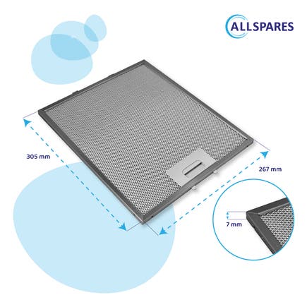 Privileg Metall-Fettfilter 305x267mm 480122102168