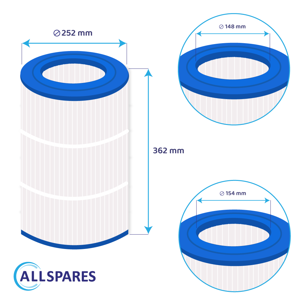 Whirlpool Filter geeignet für Waterair CFR75, CFT75, PJ75, C-9475