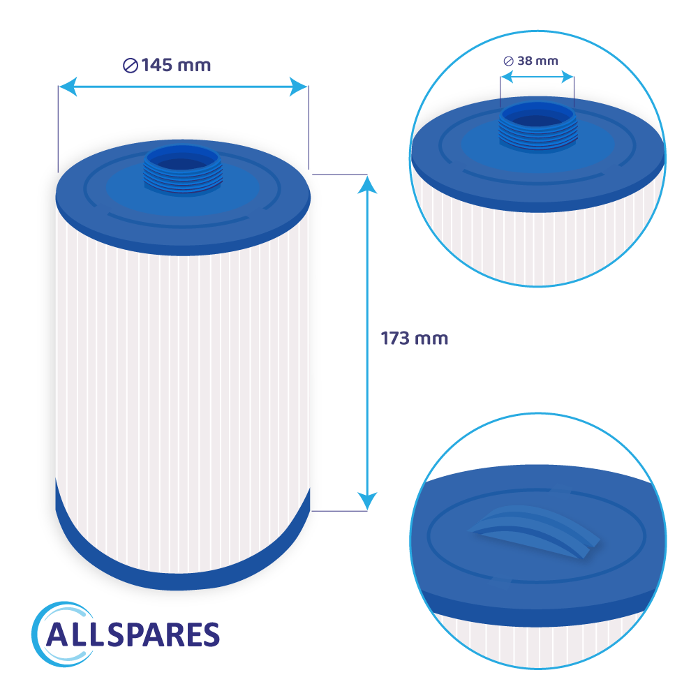 Whirlpool Filterkartusche geeignet für Wellis AKU1610 / PWL25P4 / SC809 / AM00243