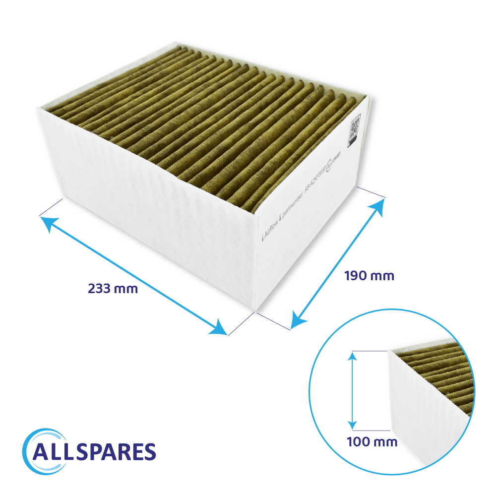 CleanAir Plus Aktivkohlefilter geeignet für Bosch 11033934 / 11017314