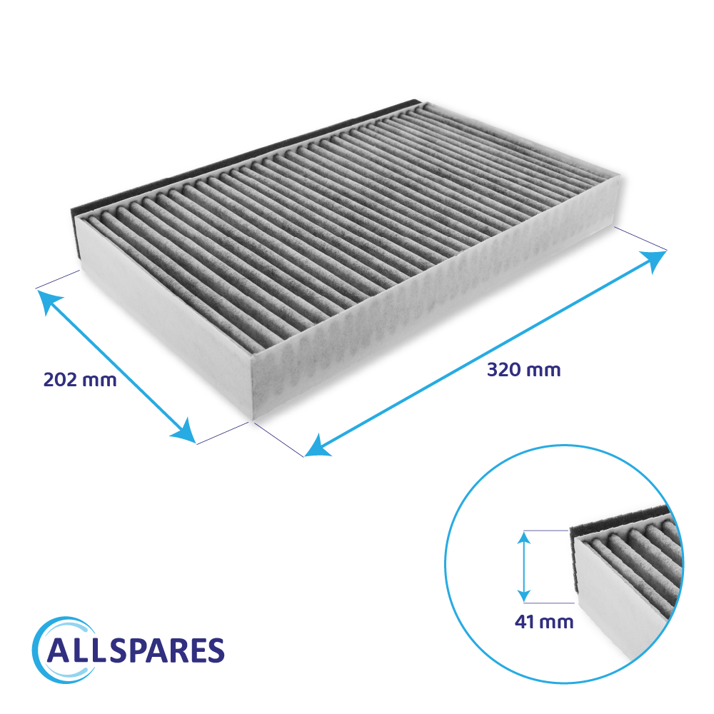 CleanAir Aktivkohlefilter geeignet für Blaupunkt 11049702 / 11026771