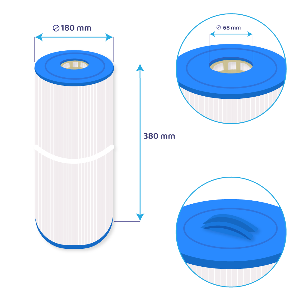 Darlly Whirlpool Filterkartusche SC787, 77515, C-7375