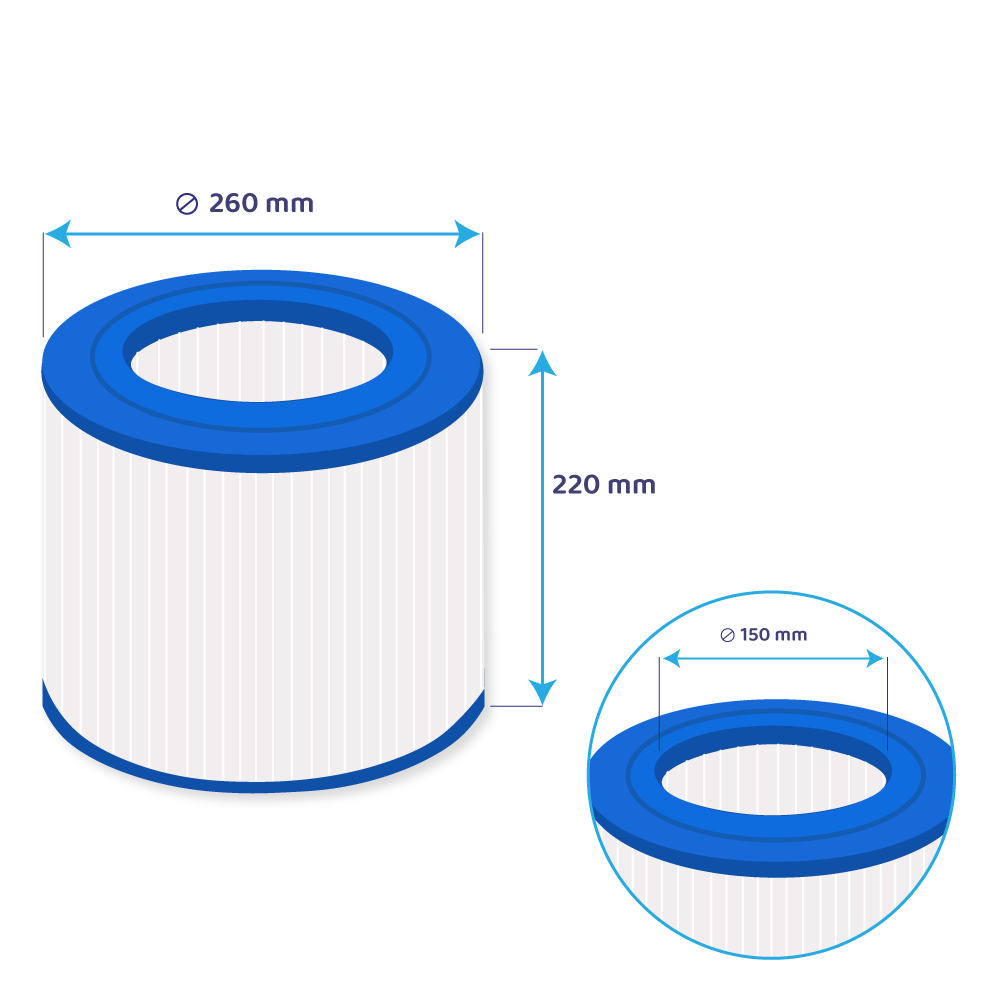 Darlly Whirlpool Filterkartusche SC788, 10501, C-9405
