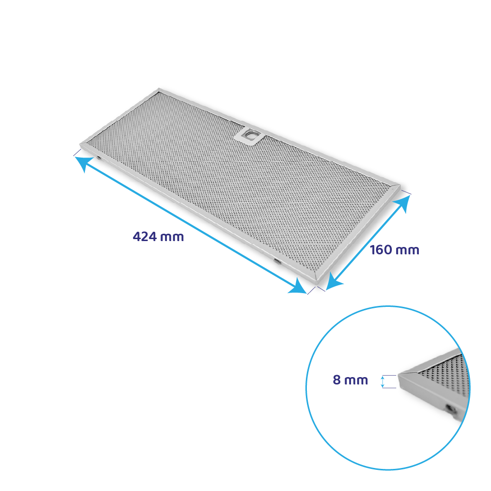 SMEG Metall-Fettfilter 160x424mm 693410764 (2St.)