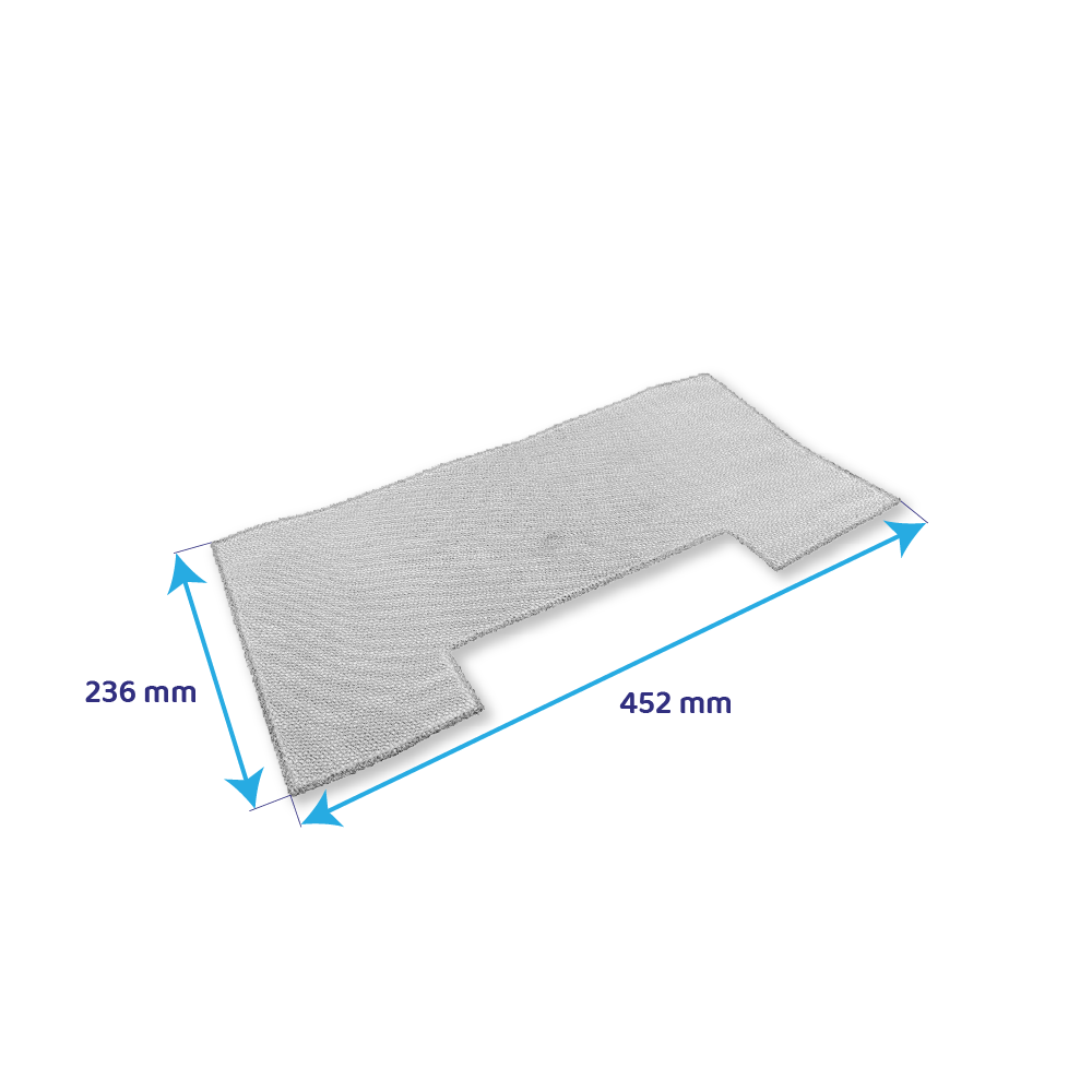 Metall-Fettfilter 452x23 geeignet für Elica 1010LZ / ESTRAIBILE