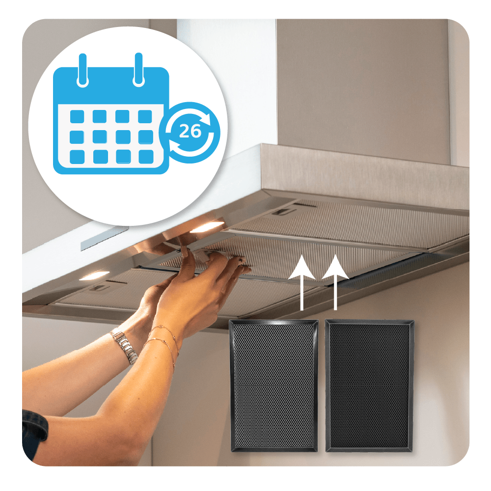 2-in-1 regenerierbarer Aktivkohlefilter geeignet für AEG 140204164028