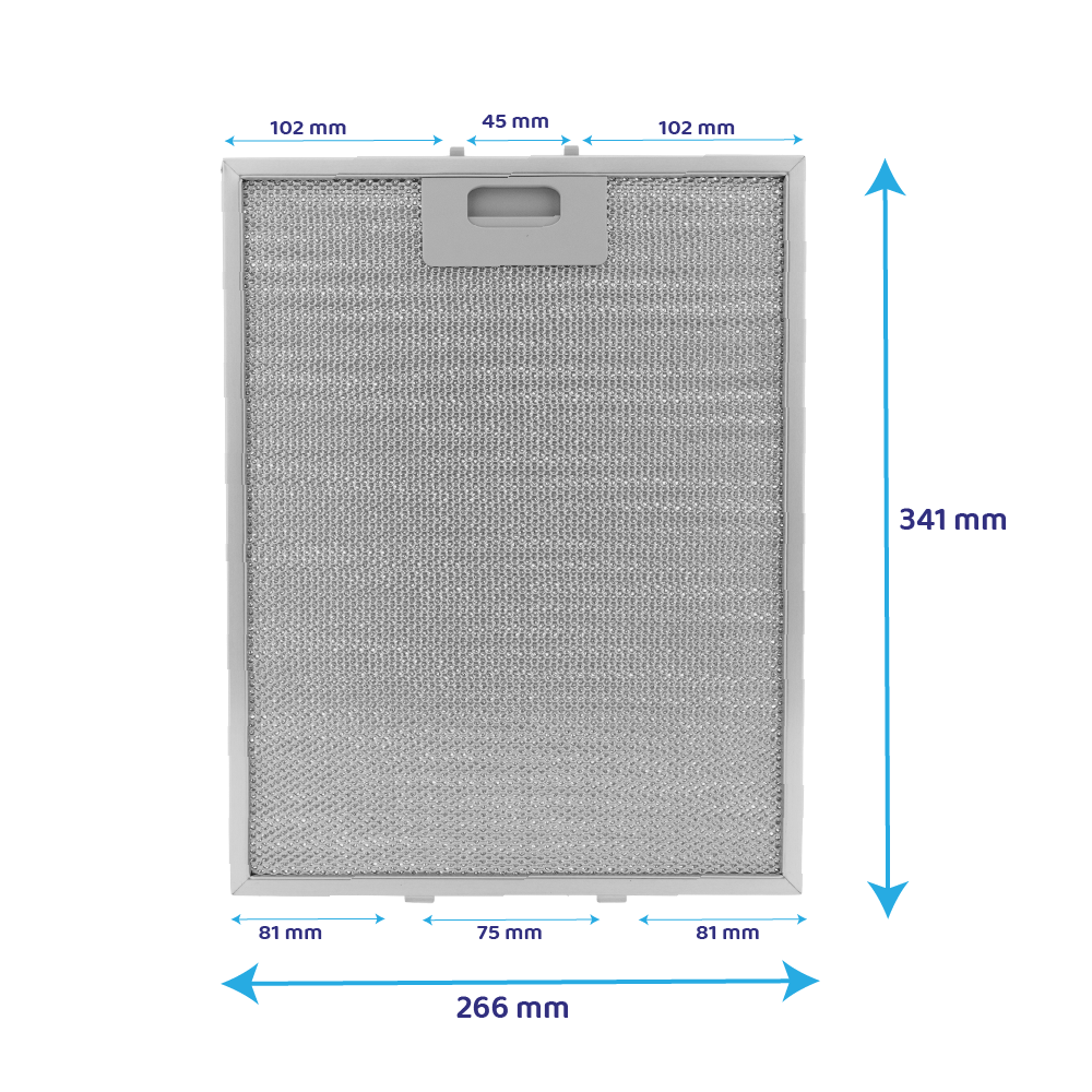 Airforce Metall-Fettfilter 341x266x10mm AF-GF22E