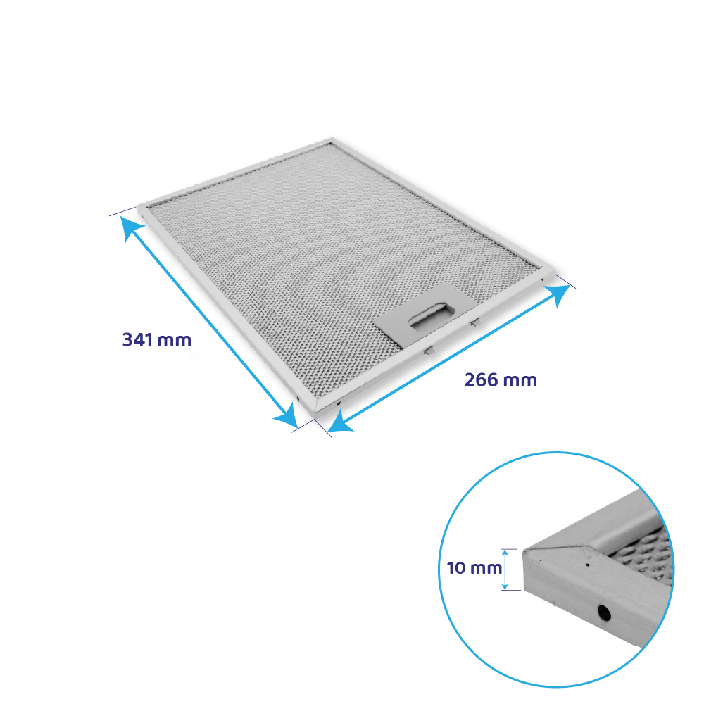 Airforce Metall-Fettfilter 341x266x10mm AF-GF22E