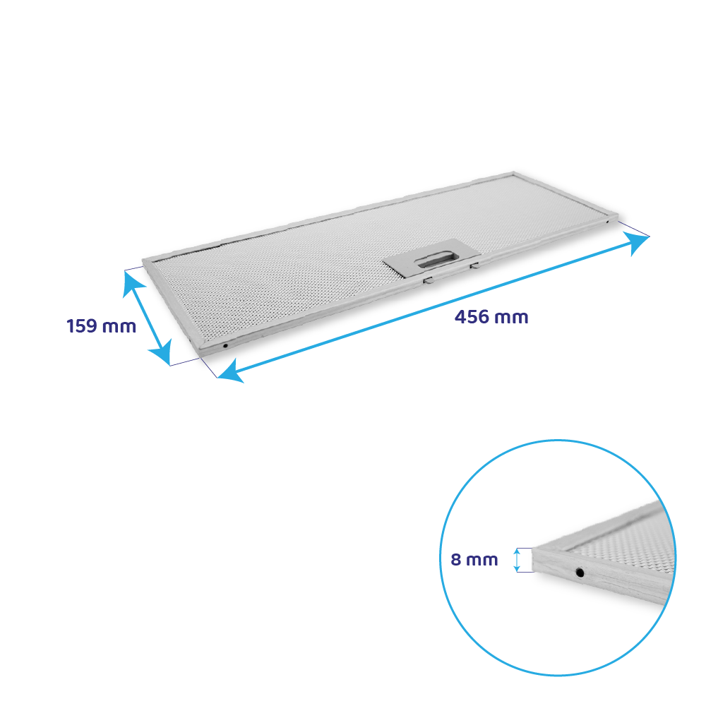 Mepamsa Metall-Fettfilter 159x456mm 133.0304.806