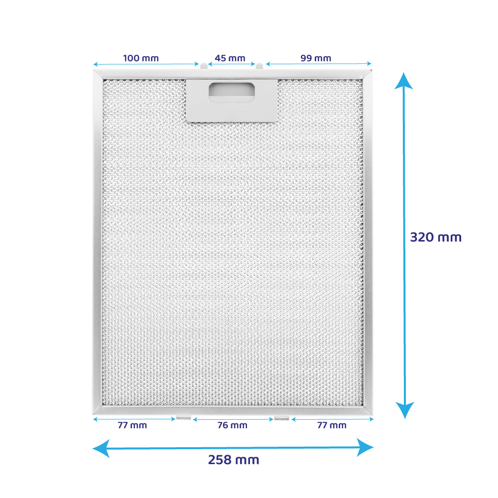Hotpoint-Ariston Metall-Fettfilter 320x258mm 480122102169