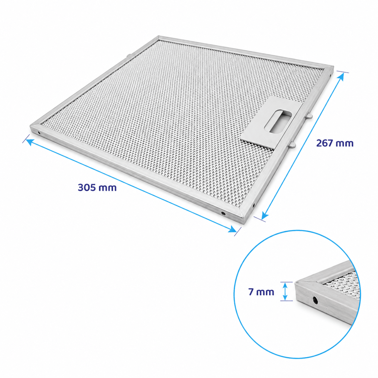 Metall-Fettfilter 305x267mm geeignet für Ignis 480122102168