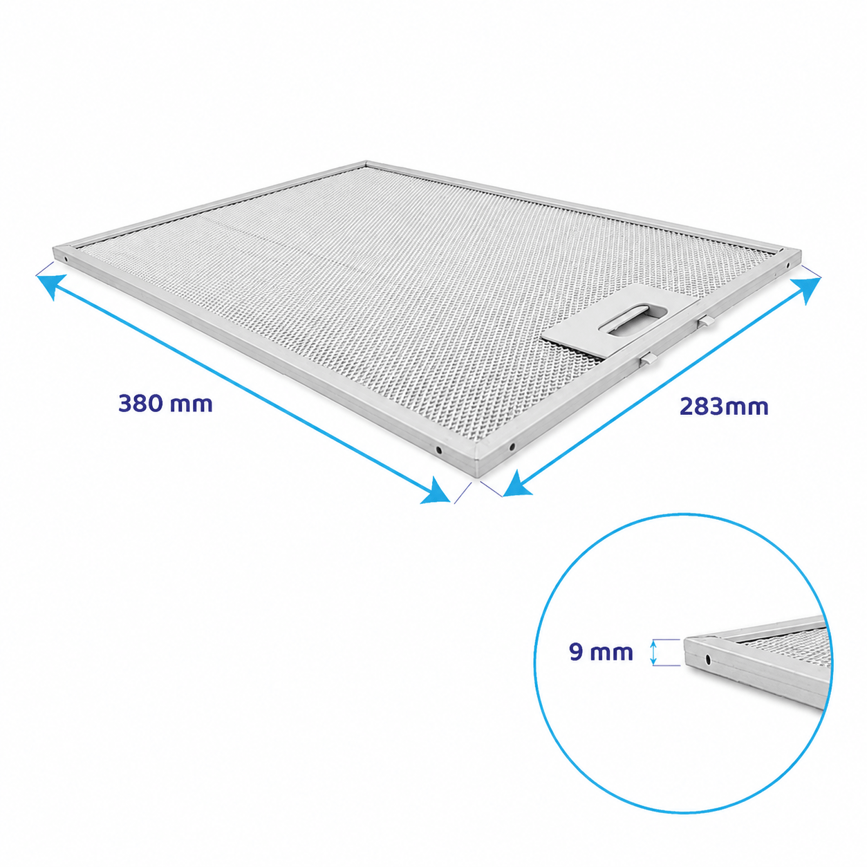 Metall-Fettfilter geeignet für Ikea 380x282mm 480122102174