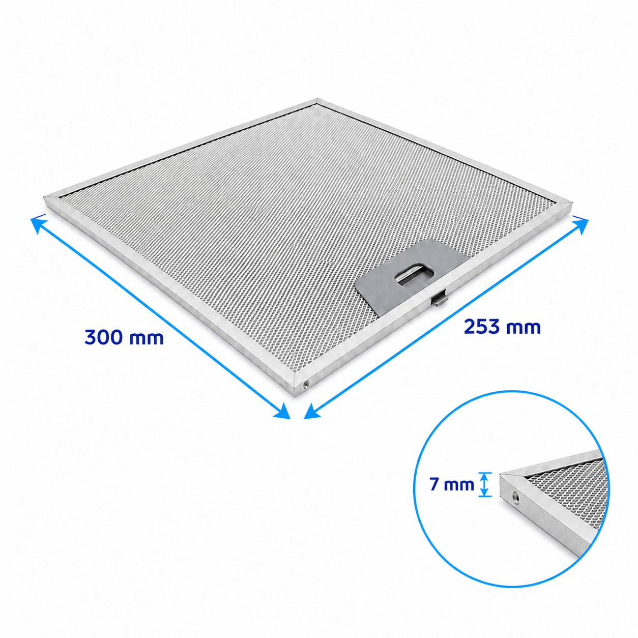 Metall-Fettfilter 300x253x7mm geeignet für Arthur Martin 50248271004