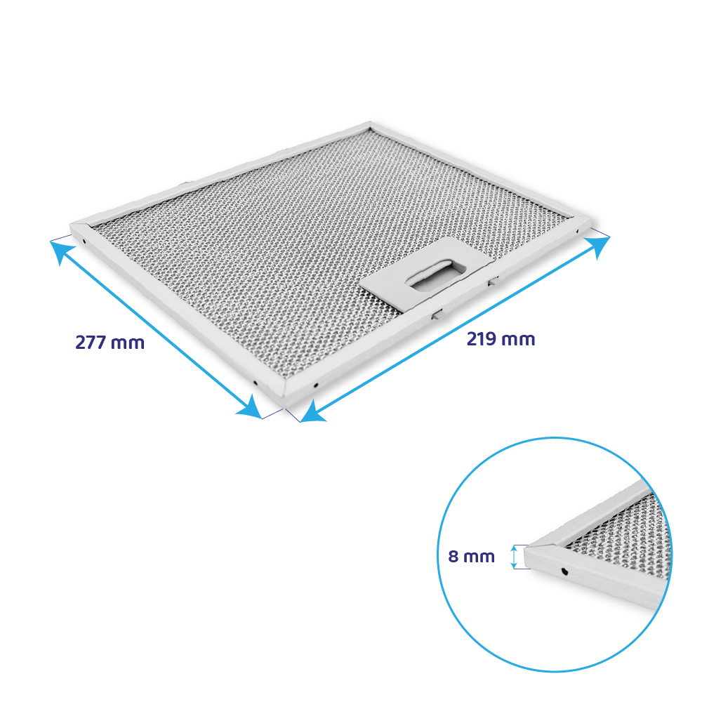 Bauknecht Metall-Fettfilter 275x217x8mm 481248058332