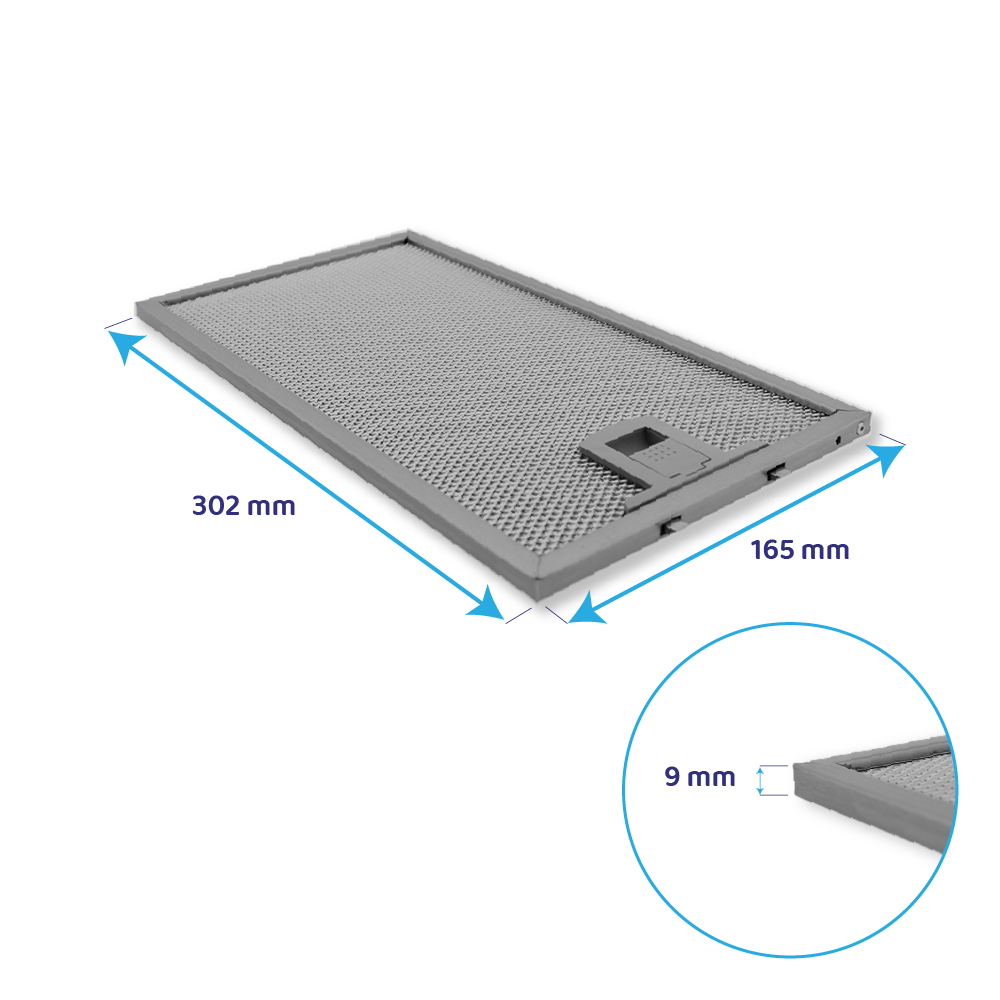 Faber Metall-Fettfilter 302x165x9mm 1330298217